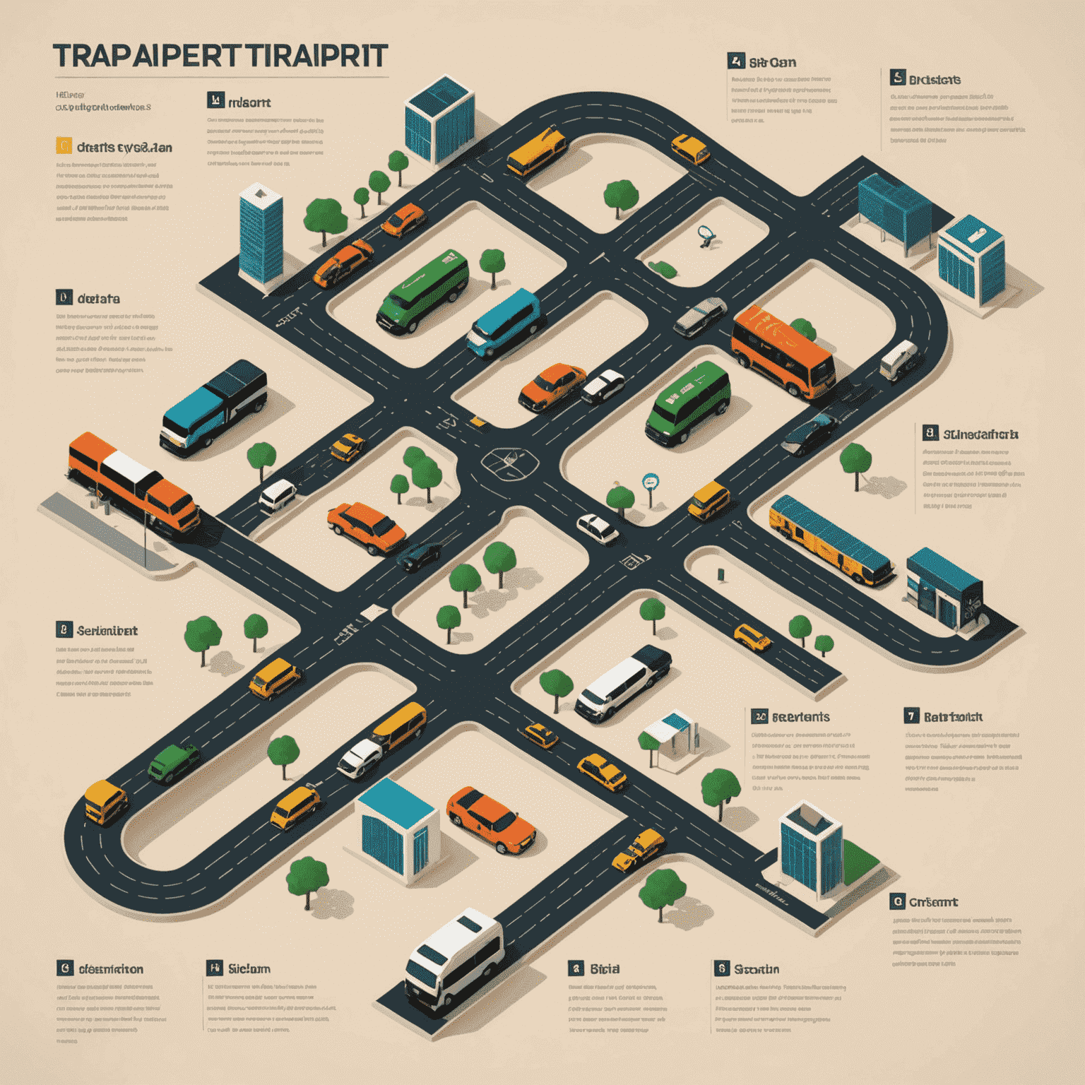 Infographic showing different RTA plan options with icons representing various transport modes in UAE